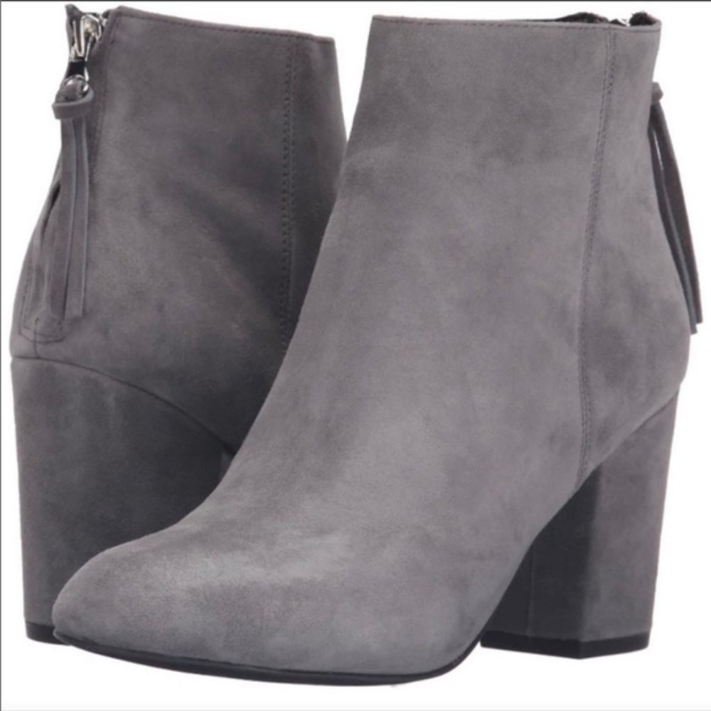 Steve Madden Cynthia Grey Suede Ankle Booties